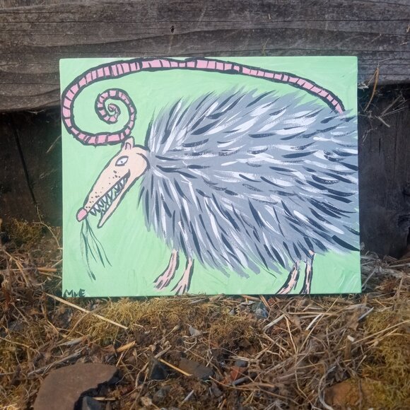 Possum Folk Art Painting - Picture 12 of 13